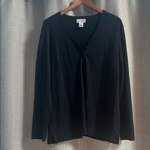 Talbots Black Button Down Shirt